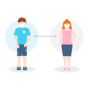 Menerapkan Physical Distancing