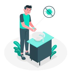 Rajin mencuci tangan dengan sabun dan air mengalir